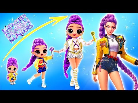K-Pop Demon Hunters Growing Up! LOL Doll Crafts OMG