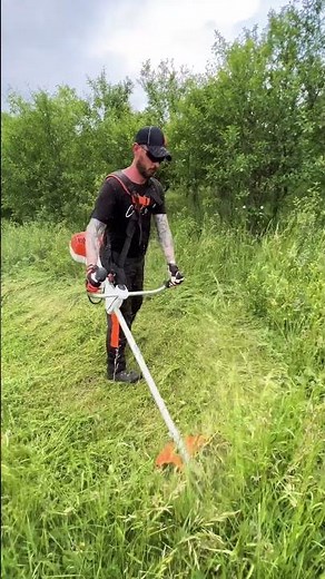 Stihl Fs 560-C with 350 mm brush knife. #shorts