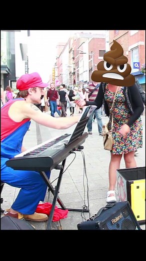 #supermario #busking #busker #streetperforming #gamer #street #streetart #streetgig #streetmusic #piano #keyboard #synth #streetmusician #musician #streetsmart #cool #sunny #mariofanart #retrogame #retro #dublin #henrystreet #gameover #fart #poohead #poo #pooemoji #farttalk #farting #fartprank