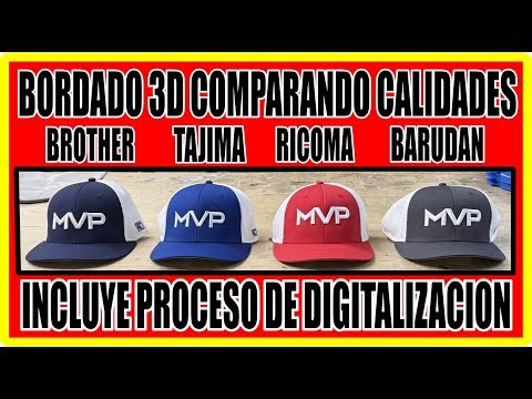 BORDADO 3D CON DIGITALIZACION EN VIVO COMPARANDO CALIDADES ENTRE BARUDA - TAJIMA - RICOMA Y BROTHER