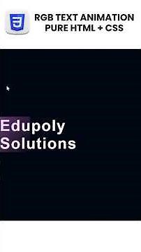 Create Stunning RGB Gradient Sweep Text Animation in HTML & CSS | With Particle Effect