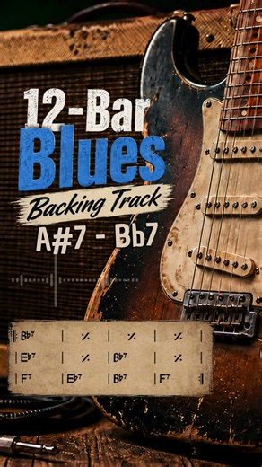 12-Bar Blues Backing Track | A#7 - 123bpm