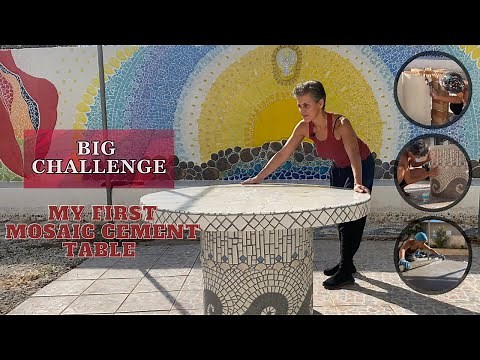 Mosaic Cement Table From Start to Finish | Complete DIY Process