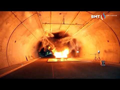 Tunnel fire extinguishing tests with stationary One Seven CAFS system