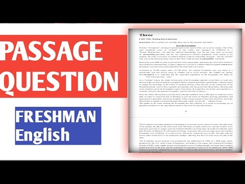 Communication English Freshman Course Final exam Passage Question with Answers by Afaan Oromo