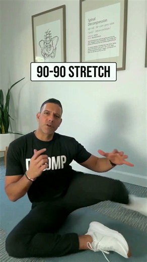 Ease Lower Back Pain with 90-90 Hip Stretch - Quick Mobility Routine #HipMobility #BackPain