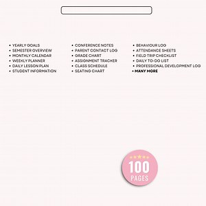 Teacher Planner Printable and Digital | Undated Teaching Binder, Lesson Planner, Classroom Planner, Primary and Secondary Teacher Planner - Etsy