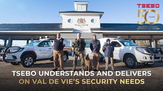 Renier Swart, Director of the Val de Vie group of companies, has only great things to say about working with Thorburn Security Solutions and Tsebo. Find out more about how we have delivered integrated, intelligence-driven safety and security solutions to one of Africa’s largest and most secure luxury lifestyle estates: https://lnkd.in/dxtq8mQD | Tsebo Solutions Group