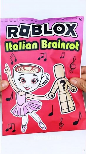 Roblox Ballerina Cappuccina ☕️ Italian Brainrot #bindbox #diy #unboxing #diypaper