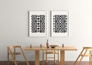 Geometric African Art, Set of 2 Abstract Black and White Decor, Pattern Wall Art, Instant Digital Download - Etsy Canada