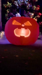 Halloween is getting closer. The air is getting colder. And it’s time to bring your house to life for spooky season. #halloween #singingpumpkin #inflatable #diy | Trick Ghastly