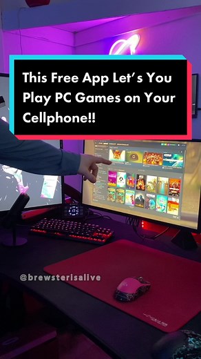 This App Lets You Play PC Games on Your Cellphone🥲 #pctips #pcgaming #steamgames #mobilegamer #pcmr #pcgamingtips #pcgamingsetup #gamingontiktok #gamingentiktok #gamer #brewsterisgaming #brewsterisalive