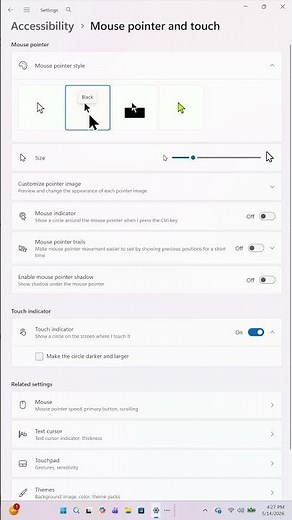 Windows 11 - How to Change Your Mouse Cursor Size and Style Short