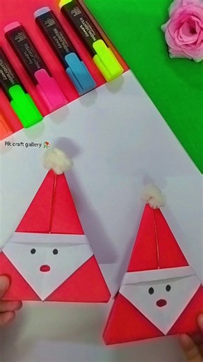 Rk Craft Gallery 🥀 on Instagram: "DIY santa face🎅/Christmas craft #dıy #christmas #viralreels #trendingreels #rkcraftgallery"