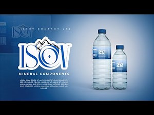 How to Design a Bottle Water Label using Photoshop. Adobe Photoshop Tutorial, Flyer Design.