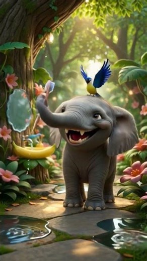 Elephant's Morning Routine: Ironing Time! ⏰