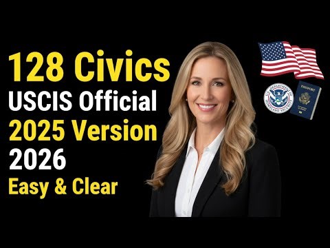 2026 Random U.S. Citizenship Test 128 Civics Questions & Answers (USCIS) Ciudadania Americana #n400