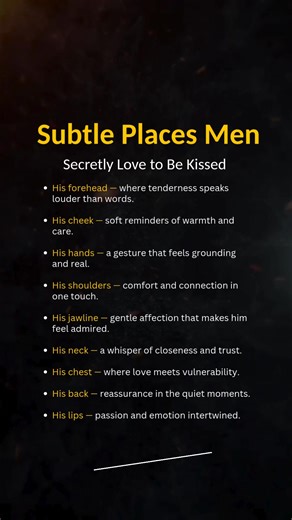 2K views · 11 reactions | Subtle Places Men Secretly Love to Be Kissed | True Love Quotes | Facebook