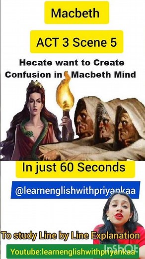 Act 3 Scene 5 Macbeth in 60-Seconds #isc #macbeth #class ‪@learnenglishwithpriyanka4538‬