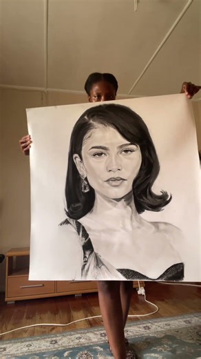 Drawing Zendaya | Realistic Pencil Portrait ✏️ #portraitart #zendaya