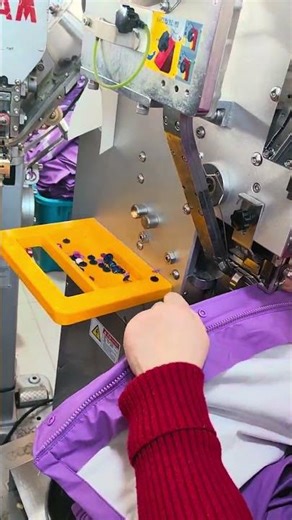 Automatic Button Attaching Machine | Garment Factory Process #factory #clothing #manufacturing