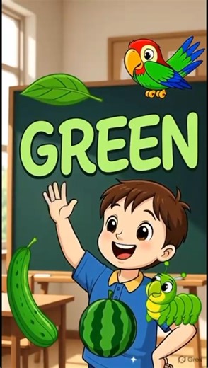 Learn Green Color for Kids | Green Objects Name | Colors Learning Video