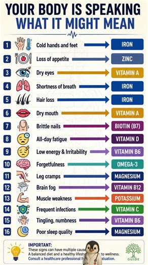 ⚠️ Your Body May Be Warning You About Nutrient Deficiencies