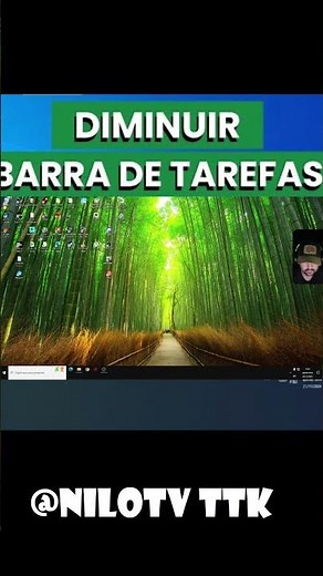Como diminuir barra de tarefas. #windows #dicas #simples