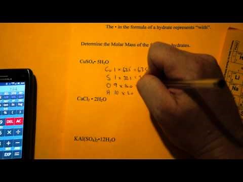 Molar Mass of Hydrates
