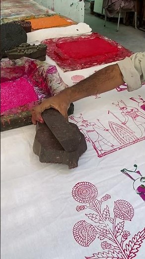 Exploring the fun of block printing with bold red colors. Each print brings creativity to life!