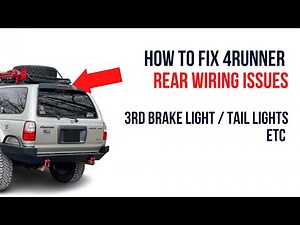 3rd Gen Toyota 4runner, fix 3rd brake light / hatch tailgate wiring (1996-2002)