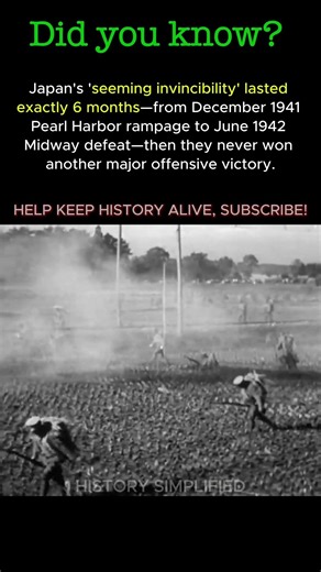 Japan's "Invincibility" Lasted EXACTLY 6 Months — Then Midway Stopped It Cold || WW2 #shorts #ww2