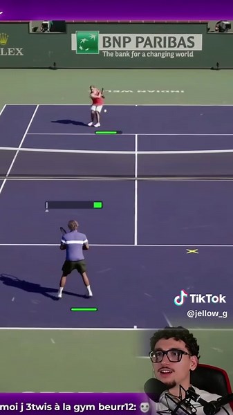 Topspin 2k25 en 1v1 !🔥 Tu penses que je vais gagner? (Lien en Bio pour la vidéo complète) #tennistv #jeuxvideo #topspin2k25 #rediffusion