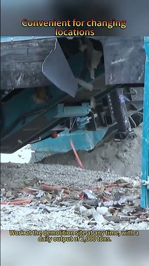 ⚙️2000 TPD Crawler Mobile Crusher – Work Anywhere on Demolition Sites!#machine #crusher #factory