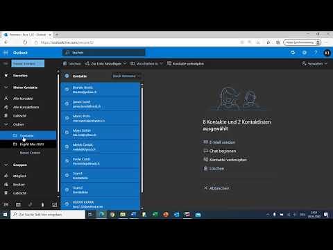 10 Microsoft 365, Office 365, Outlook, Kontakte, neuen Ordner erstellen, Kontakte verschieben