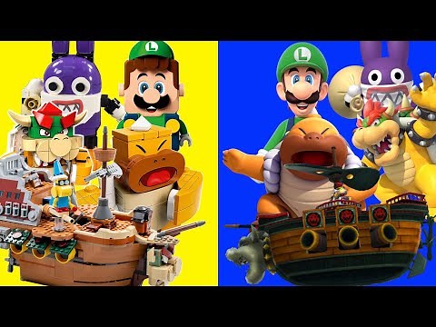 Lego Luigi in New Super Luigi U - Lego Super Mario vs Original