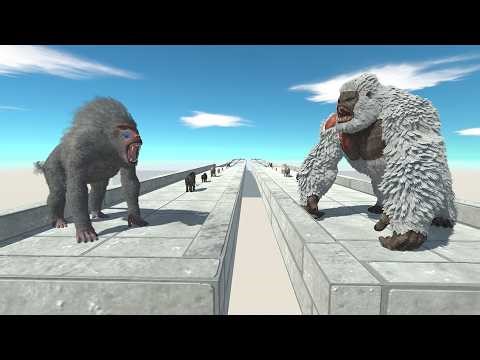 Animal Tournament: Dinopithecus vs Gorilla – Strength, Speed, and Power Test in ARBS