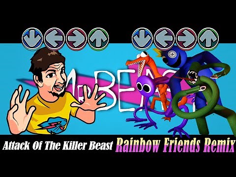 (Drill Remix) Attack Of The Killer Beast But Rainbow Friends Vs MR Beast MEME Sings It | FNF Cover