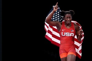 MMA community reacts to US wrestler Tamyra Mensah-Stock winning a gold medal at Tokyo Olympics