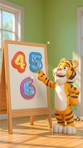 Tiger Teacher Counts 1-10 #Count1To10 #NumbersForKids#KidsEducation #TigerTeacher#viral#cartoon