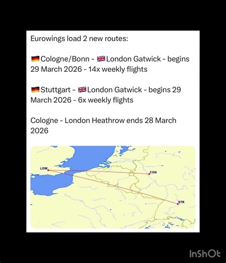 Eurowings load 2 new routes: