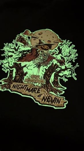 Embrace the fright this Halloween with our "Nightmare at Nevin" apparel! This shirt features a unique glow-in-the-dark design that highlights the brutal challenges of Nevin Park. Head over to the Pro Shop today to check it all out 🎃 https://shop.dgpt.com/collections/new-releases | Disc Golf Pro Tour
