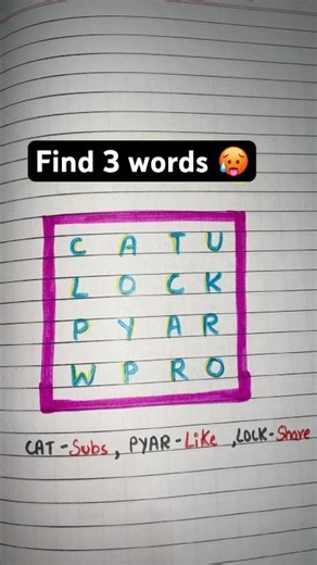 Find 3 words 😱#funny #shorts #youtubeshorts #shortsfeed #english #viral #fyp #love #trending #new