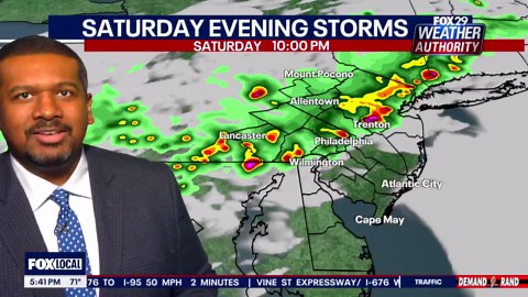 Weather Authority: Friday 5 p.m. forecast