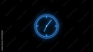 Abstract analog clock and countdown 24 hours day fast speed animation 4k video. Stock Video