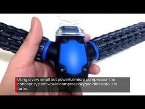 Triton Re-Breather Concept mask lets you breath underwater without oxygen tanks