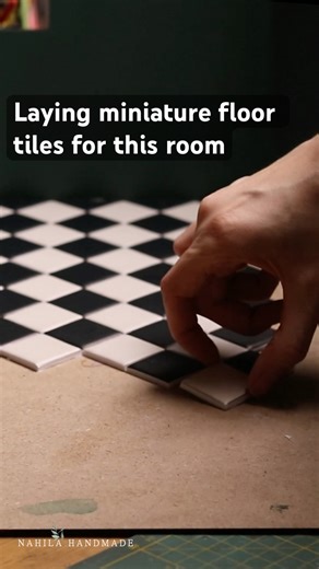 Full process explained in the main video. #miniaturetiles #diytiles
