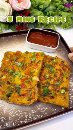 ✨5-Minute Bread Snack Recipe - Easy Breakfast & Evening Snack #food #recipe #shorts
