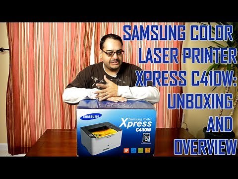 Samsung Color Laser Printer C410W Unbox and Overview