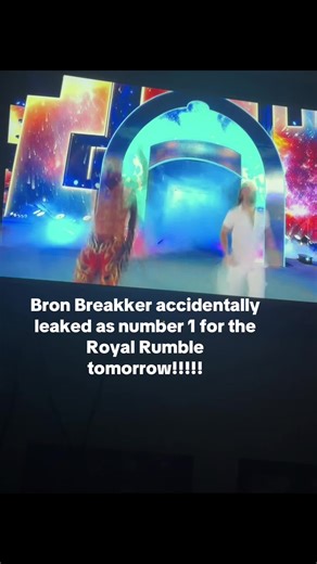 WWE has accidentally shown the entrant number 1 of the men’s royal rumble!!!! #wwe #vira #bronbreakker #royalrumble #2026